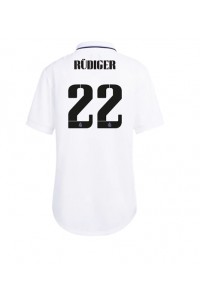 Real Madrid Antonio Rudiger #22 Voetbaltruitje Thuis tenue Dames 2022-23 Korte Mouw